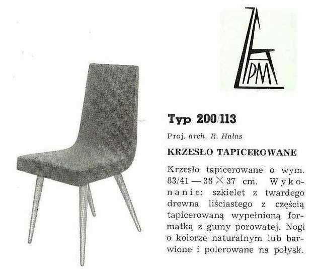 Odnowione krzesła tapicerowane – Hałas typ 200/113