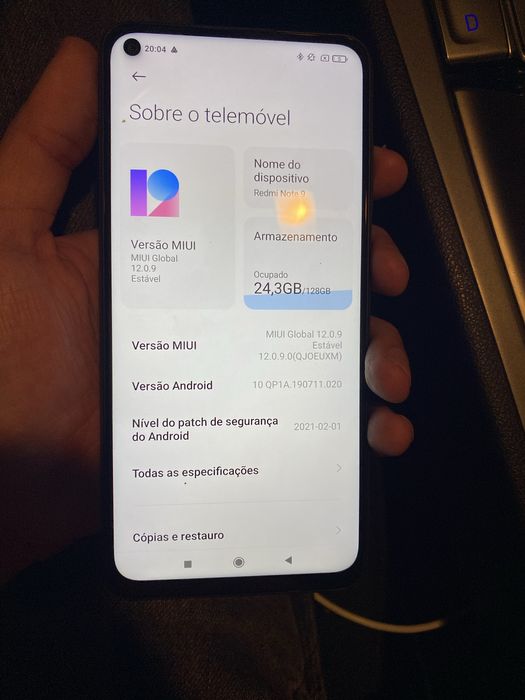 Xiaomi Redmi Note 9 – 4GB RAM / 128GB Armazenamento