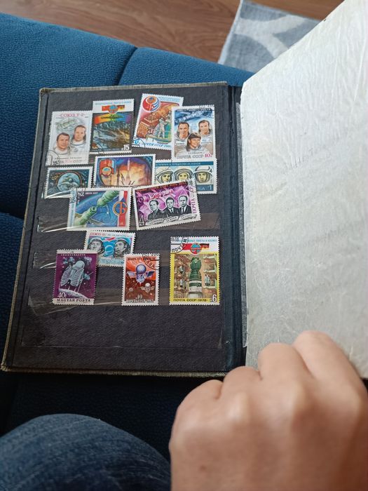 Znaczki stary album PRL