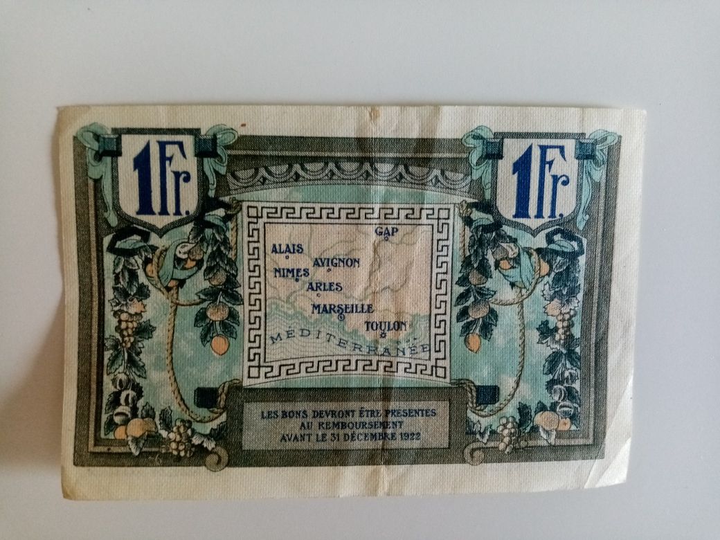 Banknot 1 Frank 1922