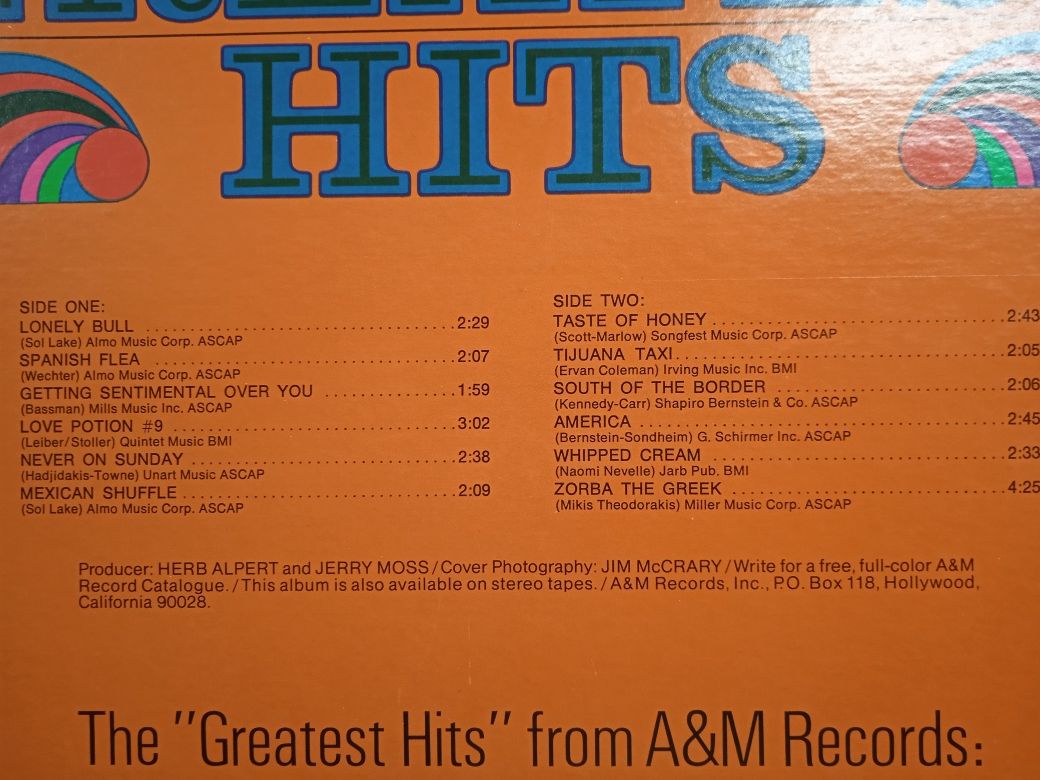 Herb Alpert i the Tijuana Brass Greatest hits winyl
