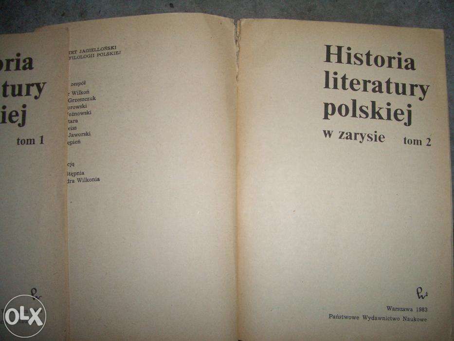 historia literatury polskiej 2 tomy