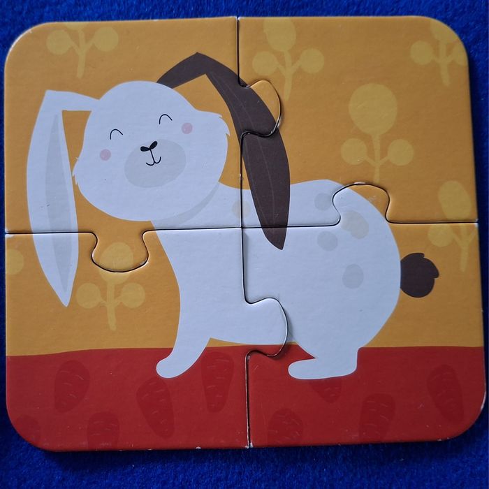 Puzzle dla dzieci - zwierzęta gospodarskie 5 szt. Po 4 duże elementy