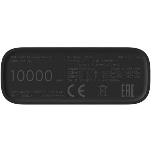 Xiaomi Power Bank 3 10000 mAh Ultra Compact Preto