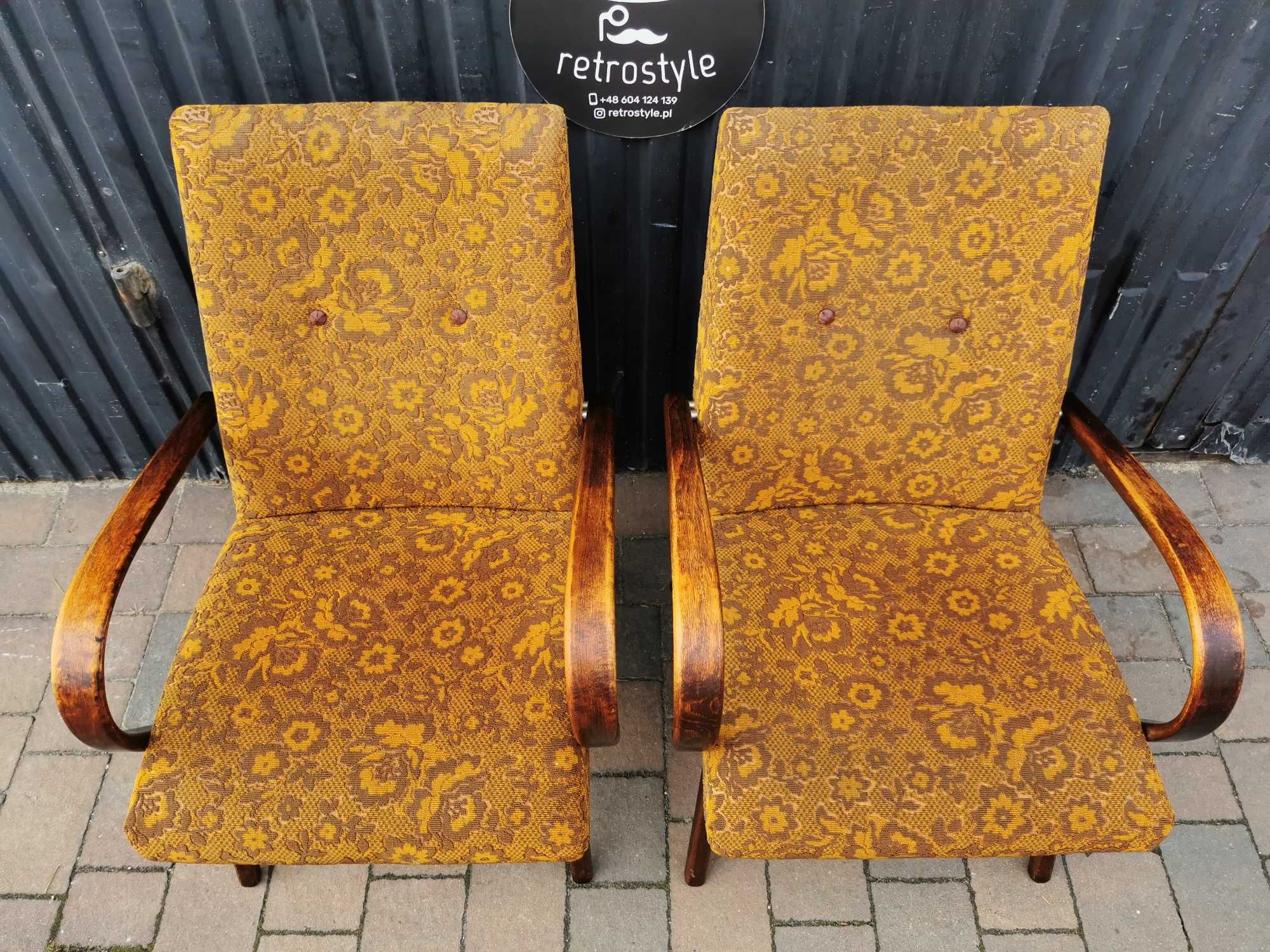 Fotel TON mod.53 proj. J. Šmídek, Czechosłowacja '60, PRL Design RETRO