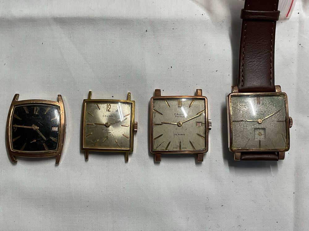 Varios lotes de relogios vintage mecanicos e automaticos marca Cauny