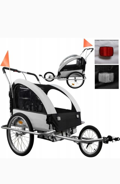 Przyczepka Rowerowa Transportowa Jogger do Roweru 2 Osobowa