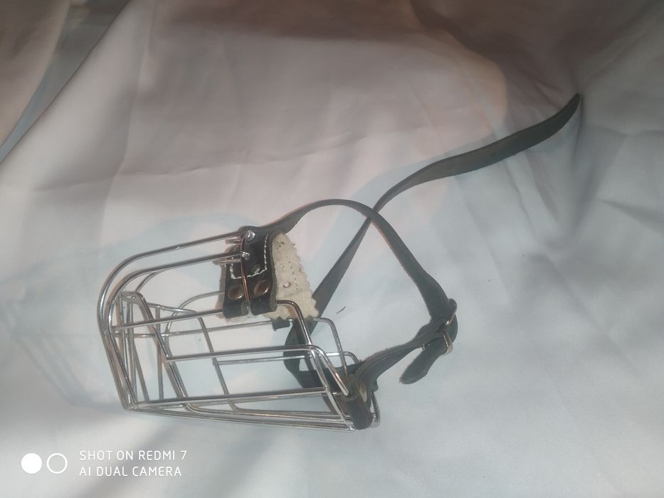 Намордник для собаки щенка пса корзиночка металлический