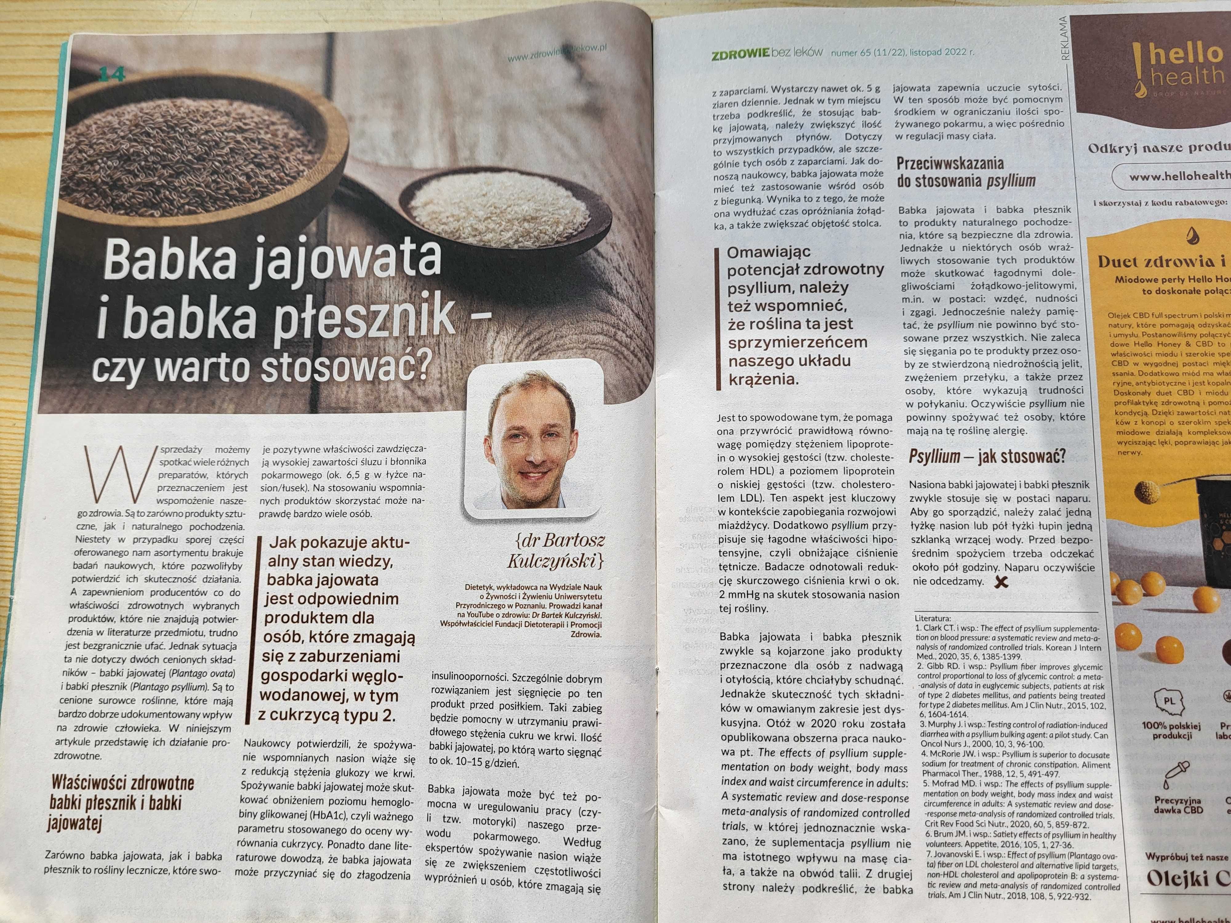 Miesięcznik "Zdrowie bez leków" Listopad 2022 - stan BDB - B. TANIO!
