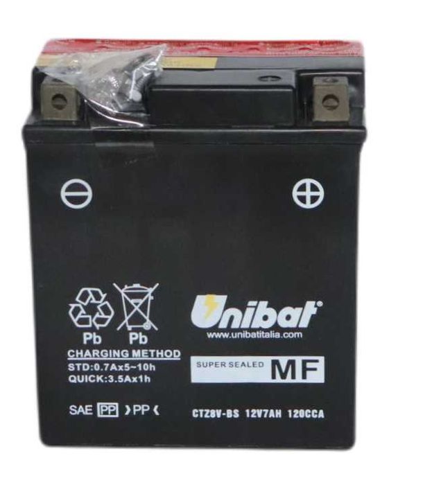 Akumulator Unibat motocykl 7Ah CTZ8V-BS 12V