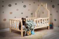 Łóżko dziecięce domek z barierkami białe