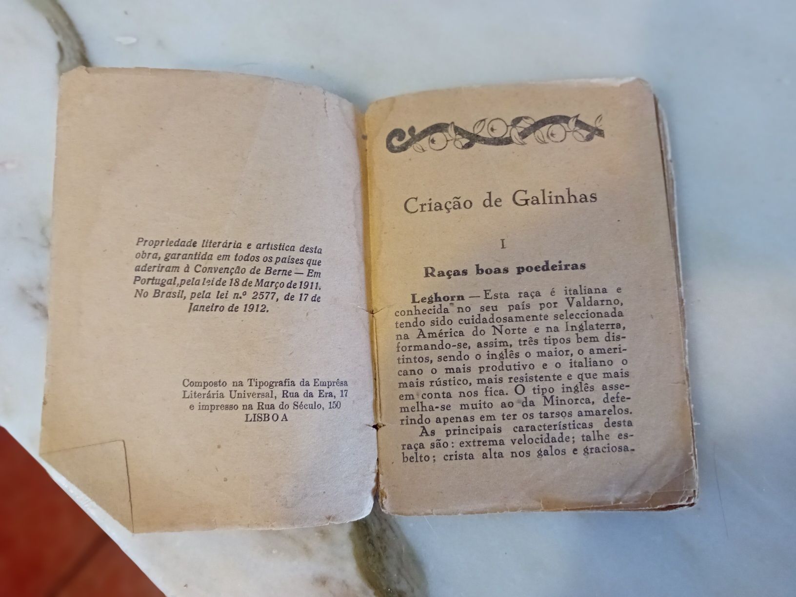 Livro Antigo Criação de Galinhas