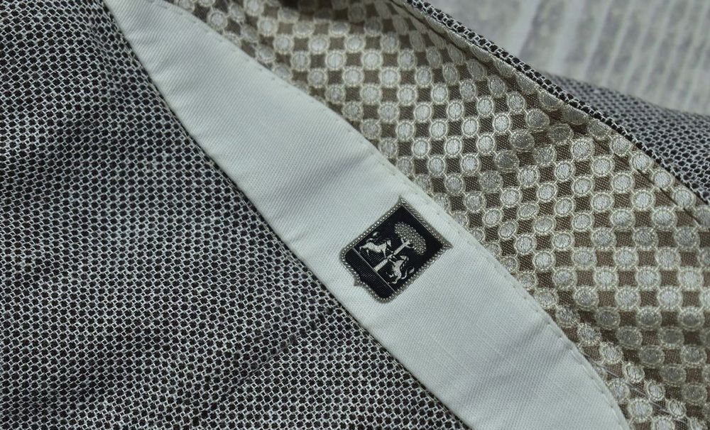 Corneliani Lniano Wełniano Jedwabna Marynarka Męska 56