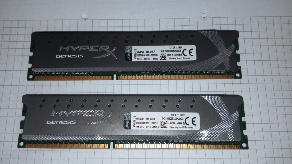 Pamięć HyperX DDR3, 4 GB, 1600MHz, CL9 (KHX1600C9D3X2K2/4GX)