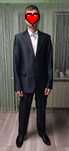 Garnitur kolor ciemno-szary stalowy firmy LORD Slim r.L na 185cm