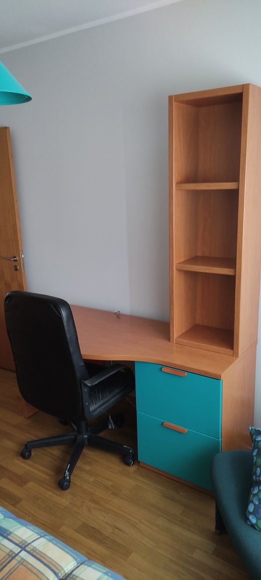 Cama de Solteiro com Cama Extra + Secretária | Quarto Jovem Completo