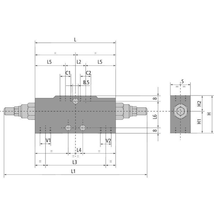 Siłownik Hydrauliczny 80x45 SKOK 200 Łyżki SKARPOWEJ Z ZAMKIEM [7238]