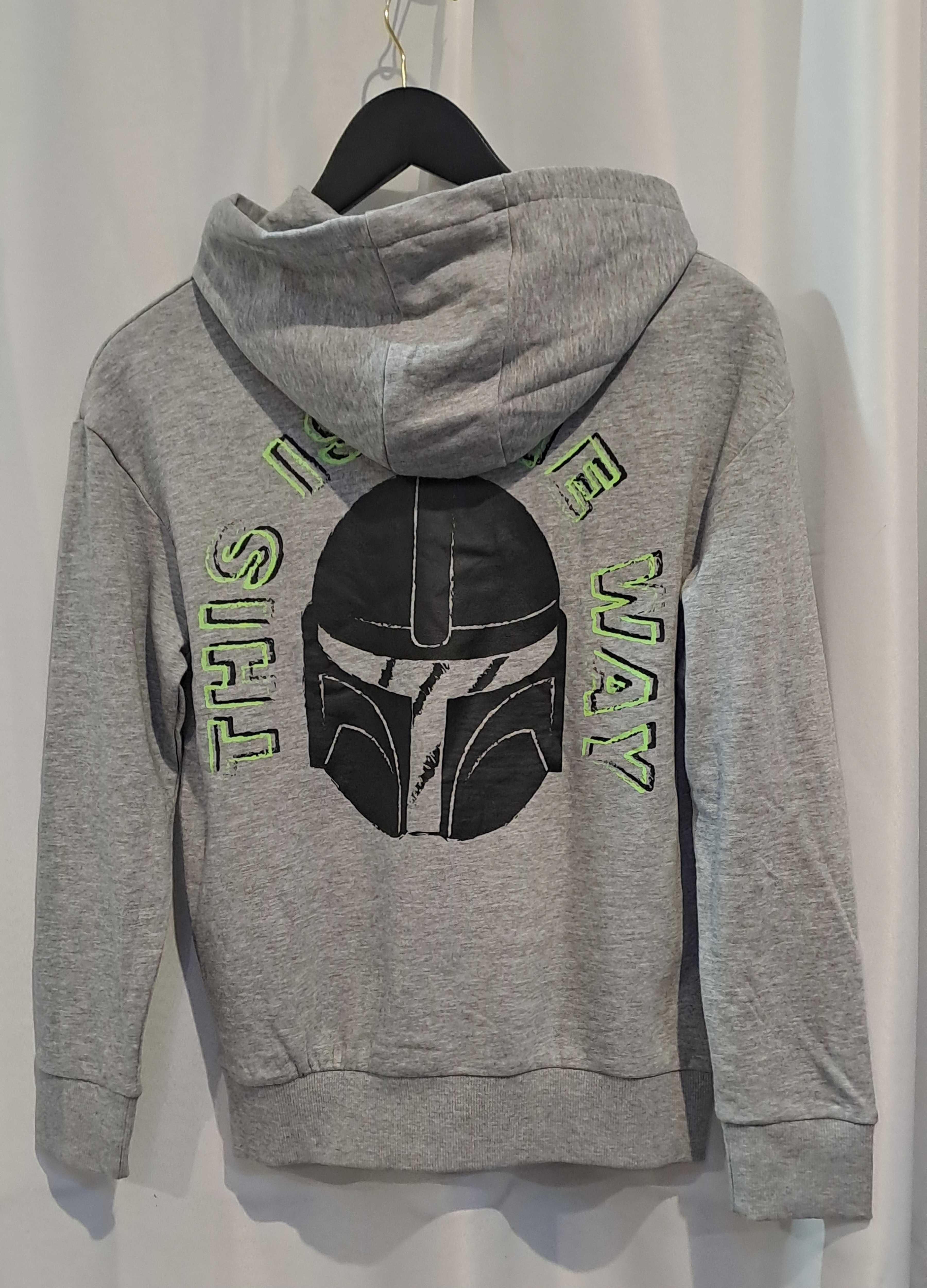 Szara Bawełniana Bluza Z Kapturem Star Wars r.146/152