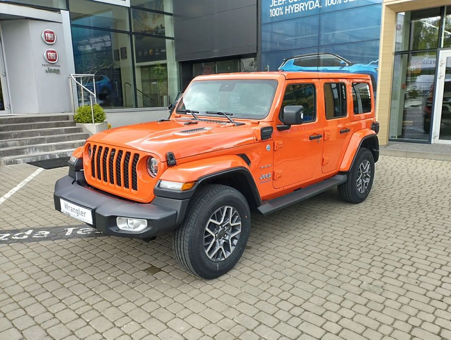 Jeep Wrangler PHEV SAHARA 4xe Hybryda 380 KM Lakier Punk'n Gwarancja do 2029