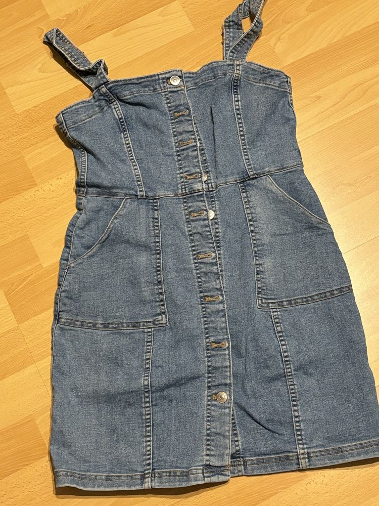 krótka sukienka jeansowa