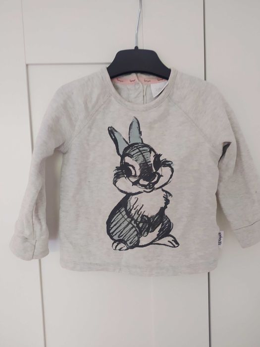 Ciepła szara bluza z królikiem 86 disney