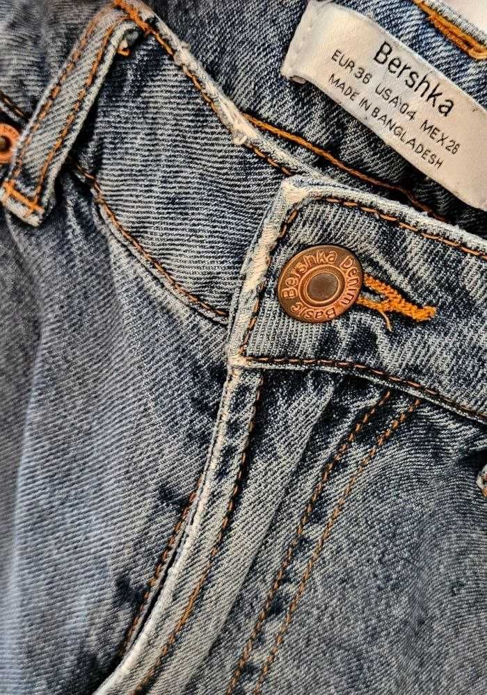 Широкие джинсы багги Bershka, р. XS/S