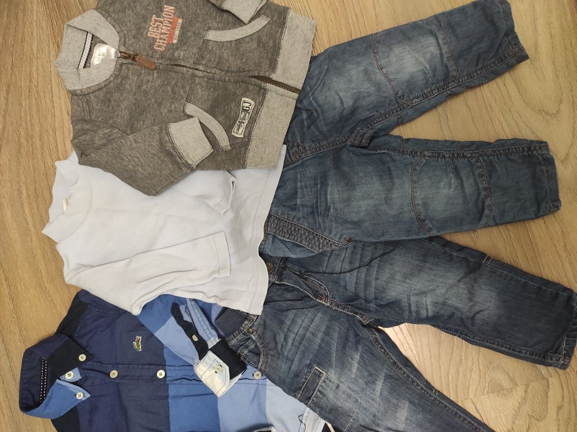 Пакет вещей для мальчика 9 - 12 мес джинсы песочник шорты рубашка