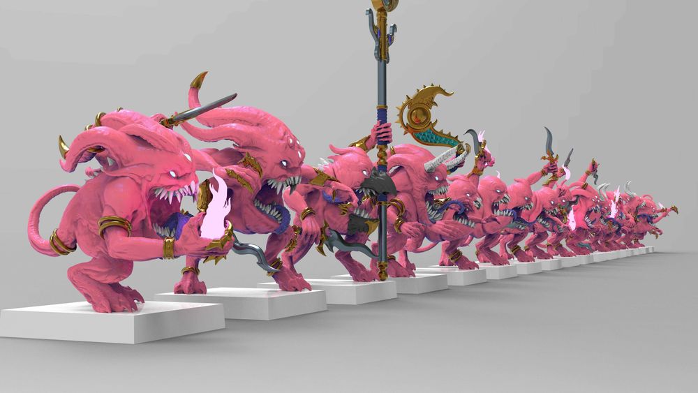 Pink Horrors PROXY Warhammer Druk3d