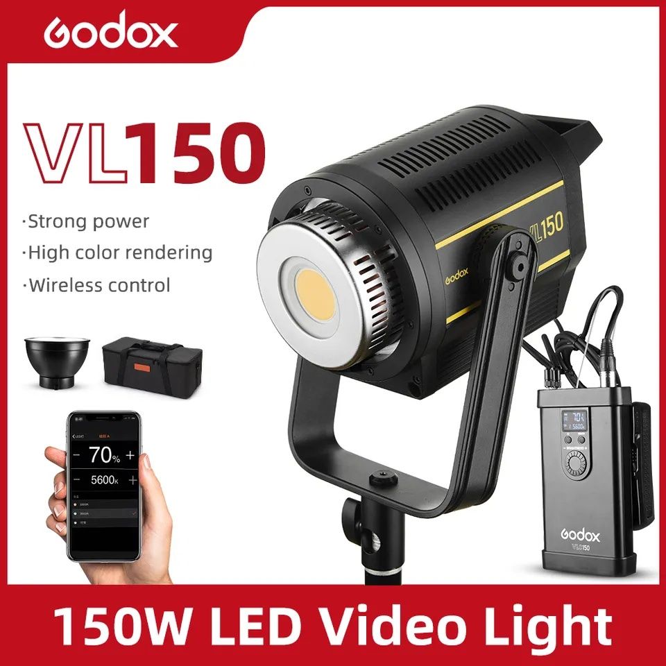 Tocha Godox led vídeo light VL150 + controlador e APP SELADO