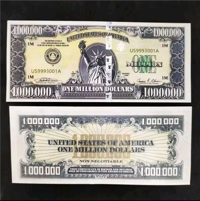 США 1 миллион долларов 1988г. UNC водяные знаки ультрафиолет