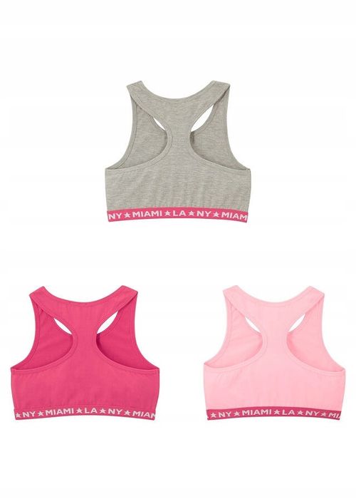 B.P.C 3-pak Biustonoszy topów dziewczęcy ^176/182