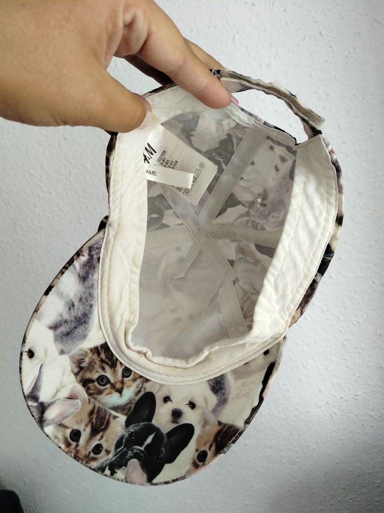 Czapka dziecięca h&m miękka ze zwierzętami 122/128