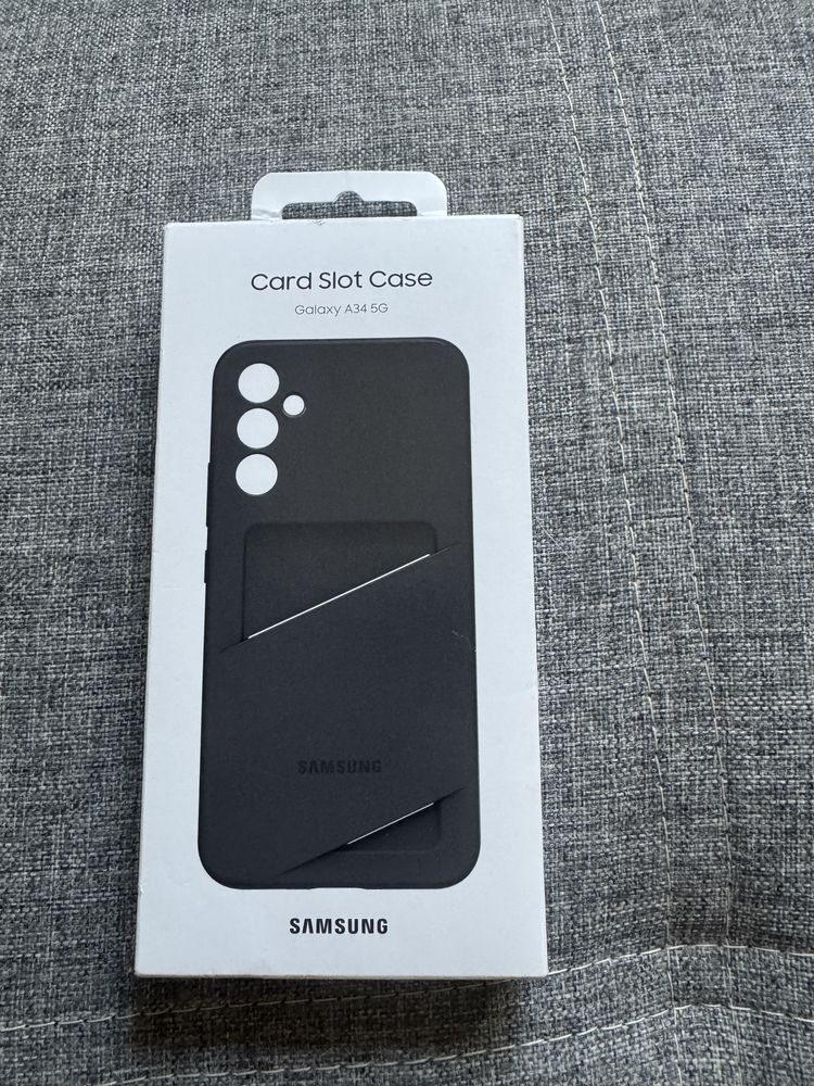 Nowe oryginalne etui Samsung galaxy a34 5g card slot case czarny