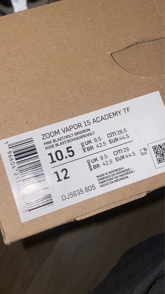 Сороконіжки Nike Zoom Vapor 15 Academy 44.5р (10.5 us)