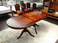 Mesa de sala em madeira com dois pés de galo - Extensível - Só a mesa