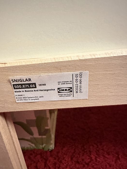 Łóżko dziecience SNIGLAR IKEA 160x70 + materac