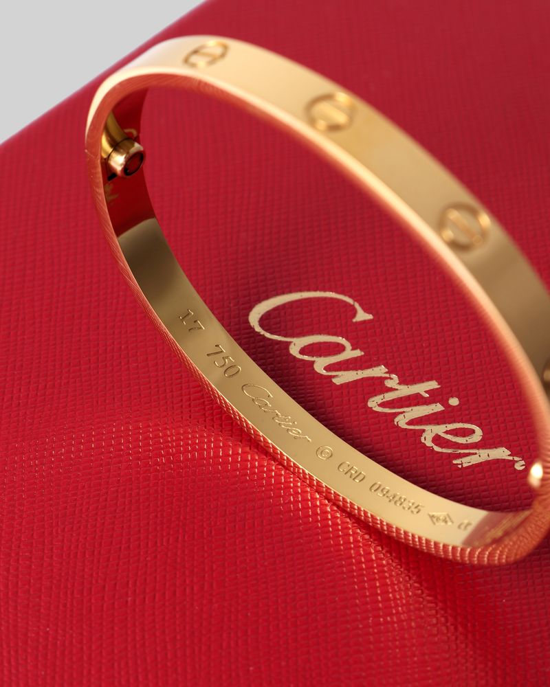 Браслет Cartier Love жовте та біле золото (срібло)