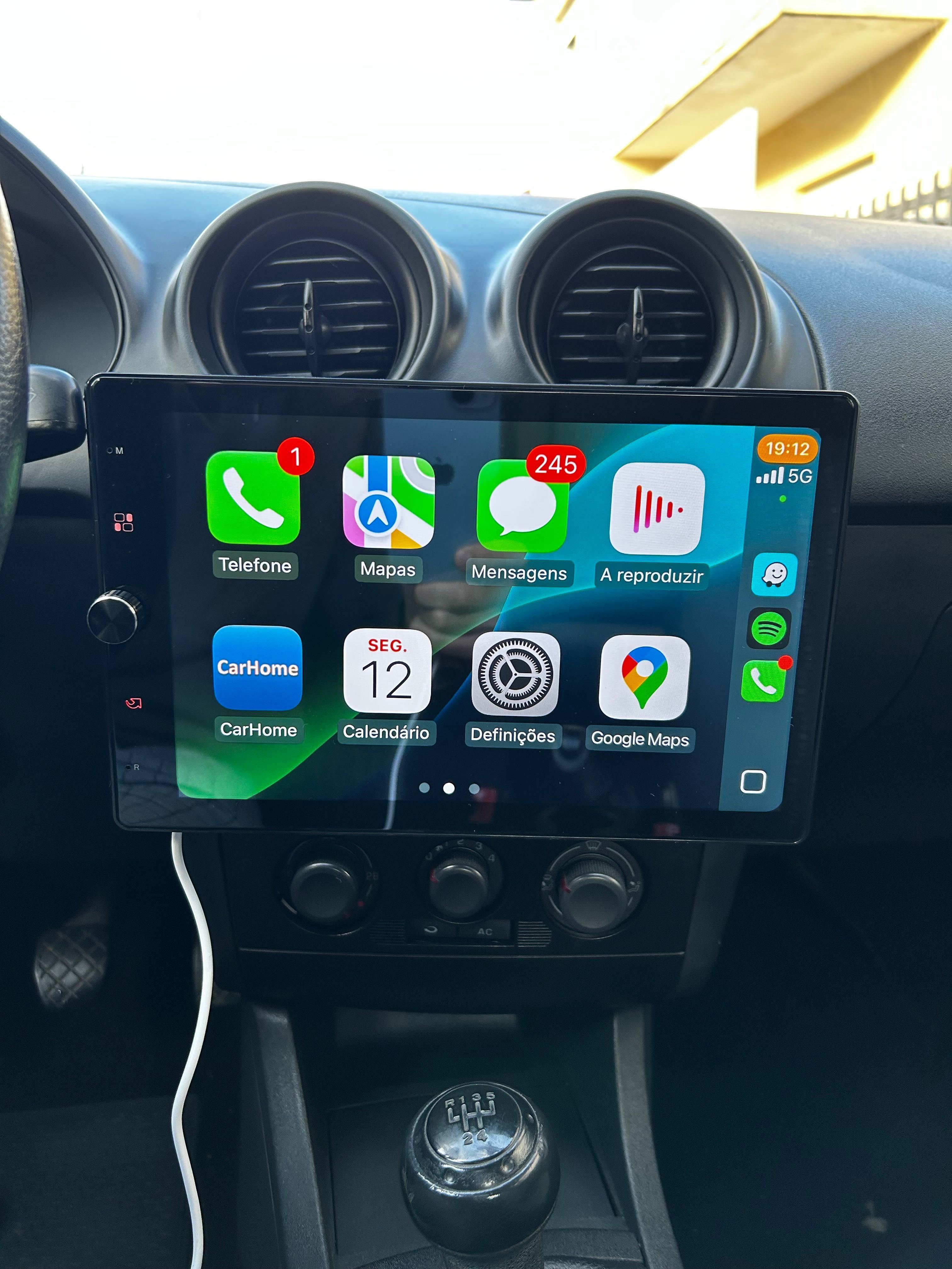 AutoRádio 1 DIN Universal estilo tesla Android AUTO/CarPlay  NOVO