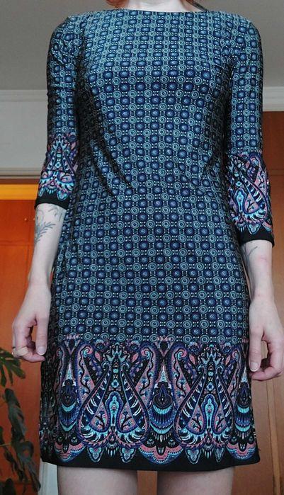 Vestido Padrão Colorido