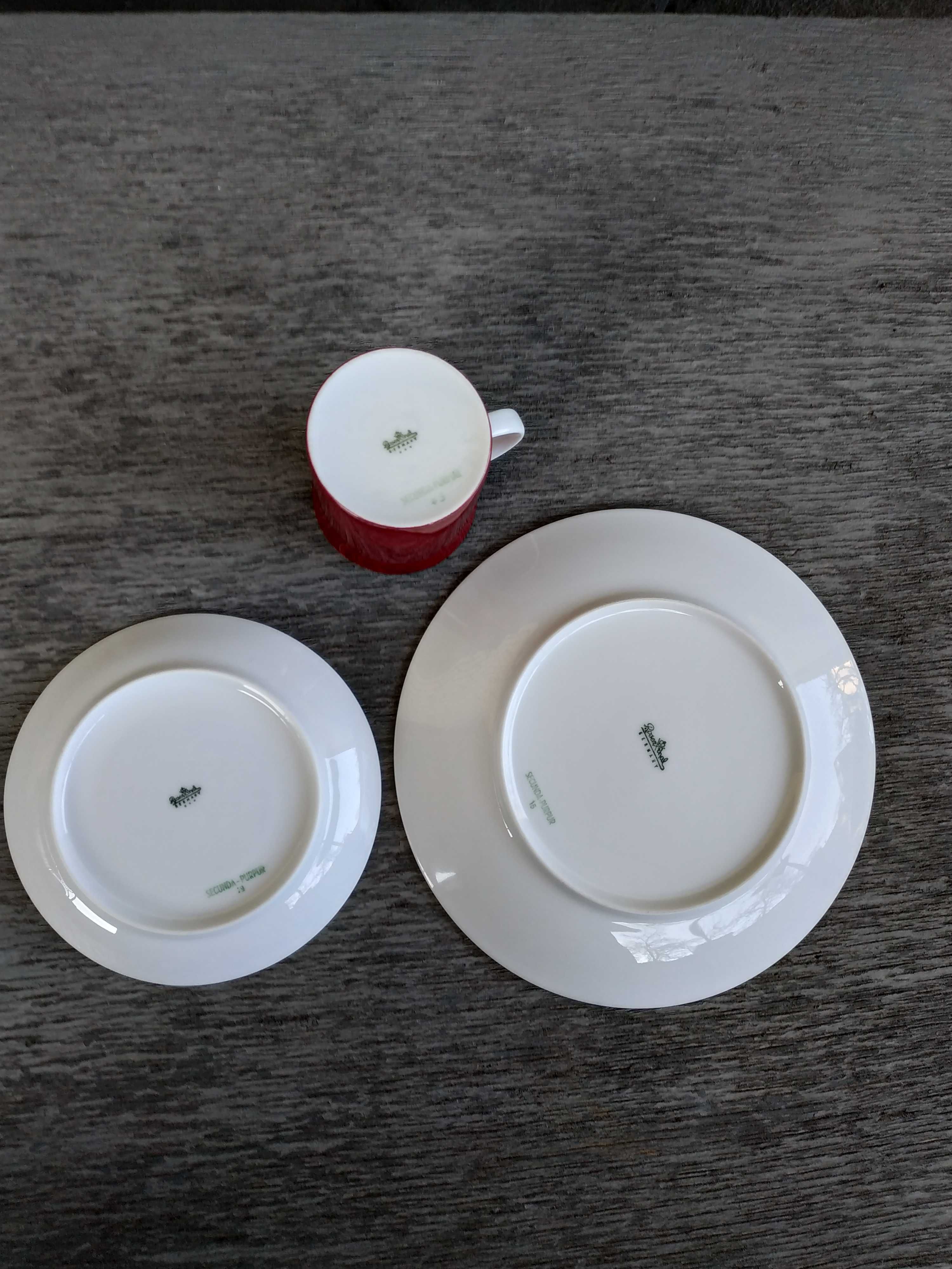 Кофейное трио тройка Розенталь Rosenthal Германия Винтаж Фарфор Пурпур