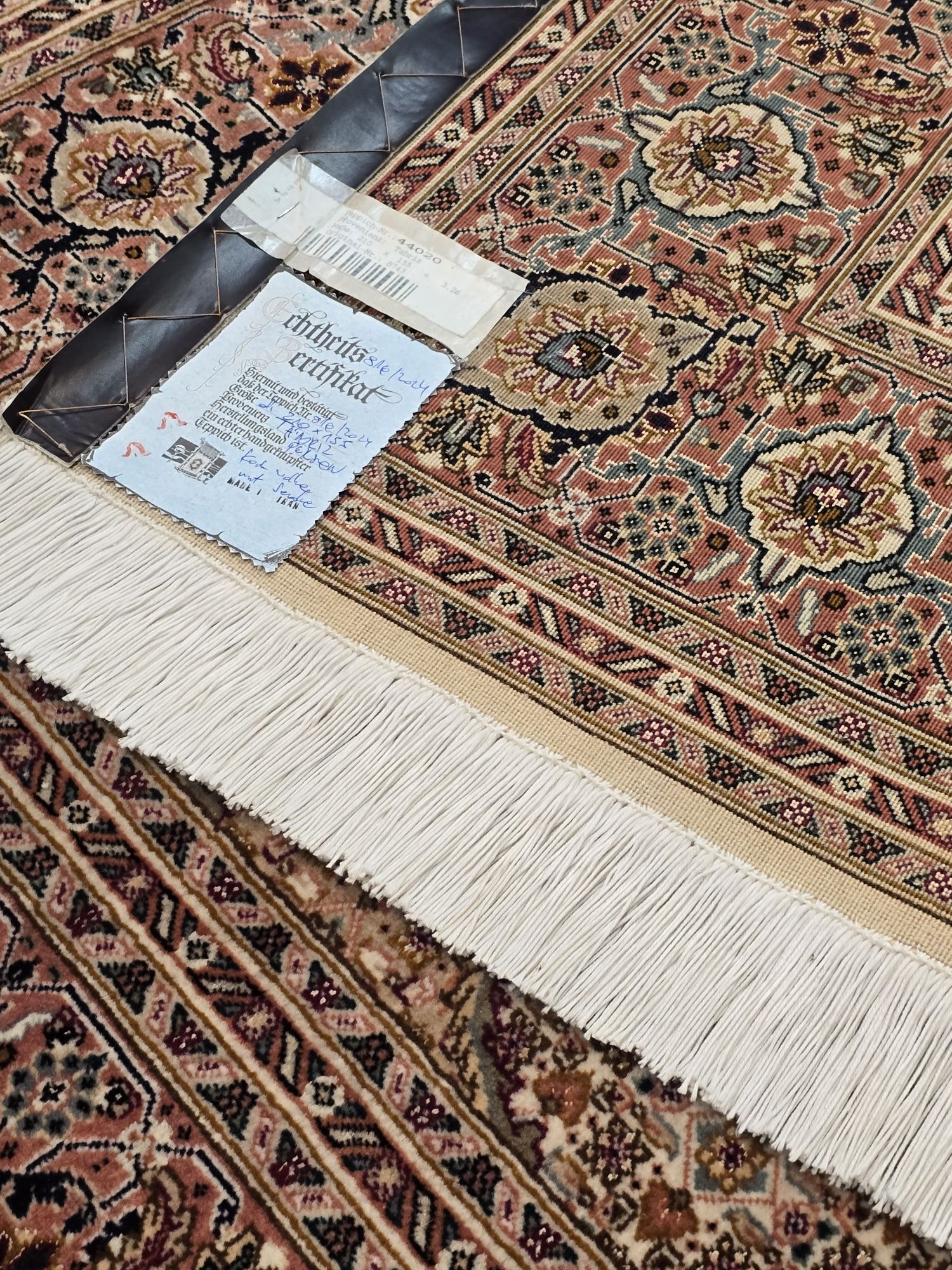 Tabriz Mahi Persja 210x155 Wełna kork z jedwabiem dywan od Persopolis