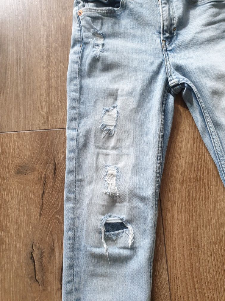 H&M spodnie dżinsowe r.140 jak NOWE