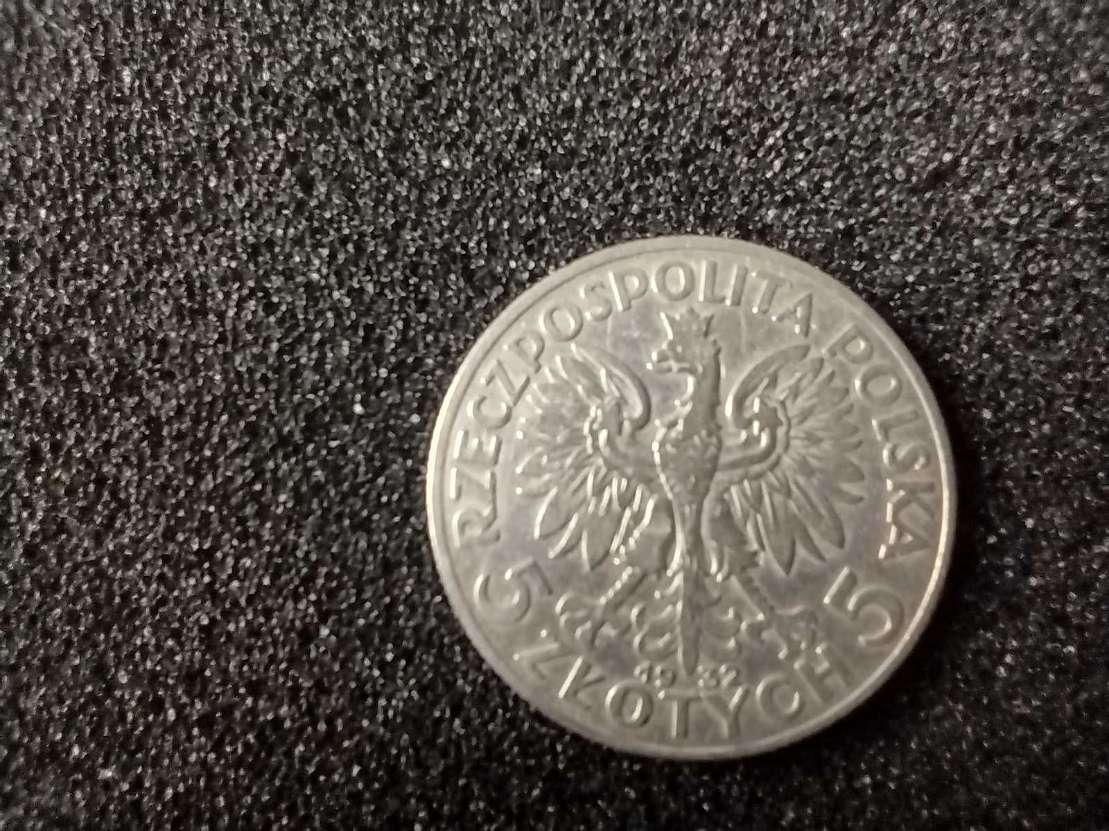 Moneta II RP 5 zlotych Jadwiga 1932