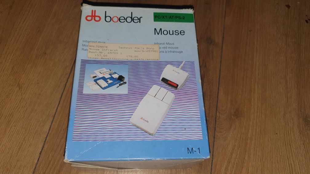Myszka bezprzewodowa na podczerwień z 1992roku RS232 PC/XT/PS-2 Retro