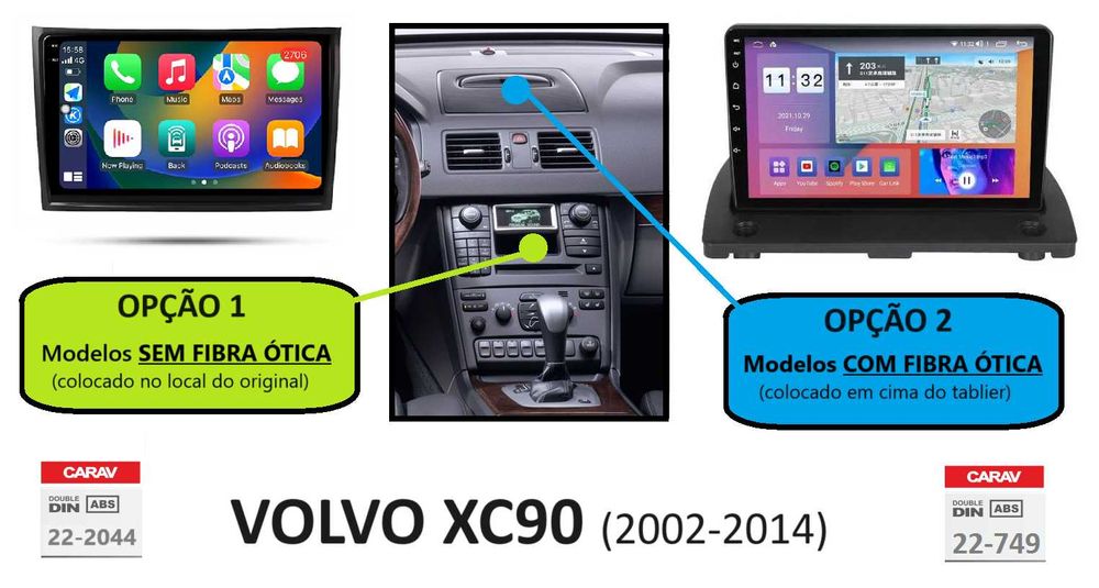 (NOVO) Rádio 2DIN • VOLVO XC90 (2002 a 2014) • Android XC-90 [4+32GB]