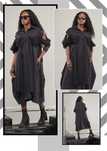 H4 H-4 black design sukienka 38 tunika siatka Tiul oversize m l xl xxl