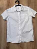Koszula chłopięca biała z krótkim rękawem Cool Club r. 158