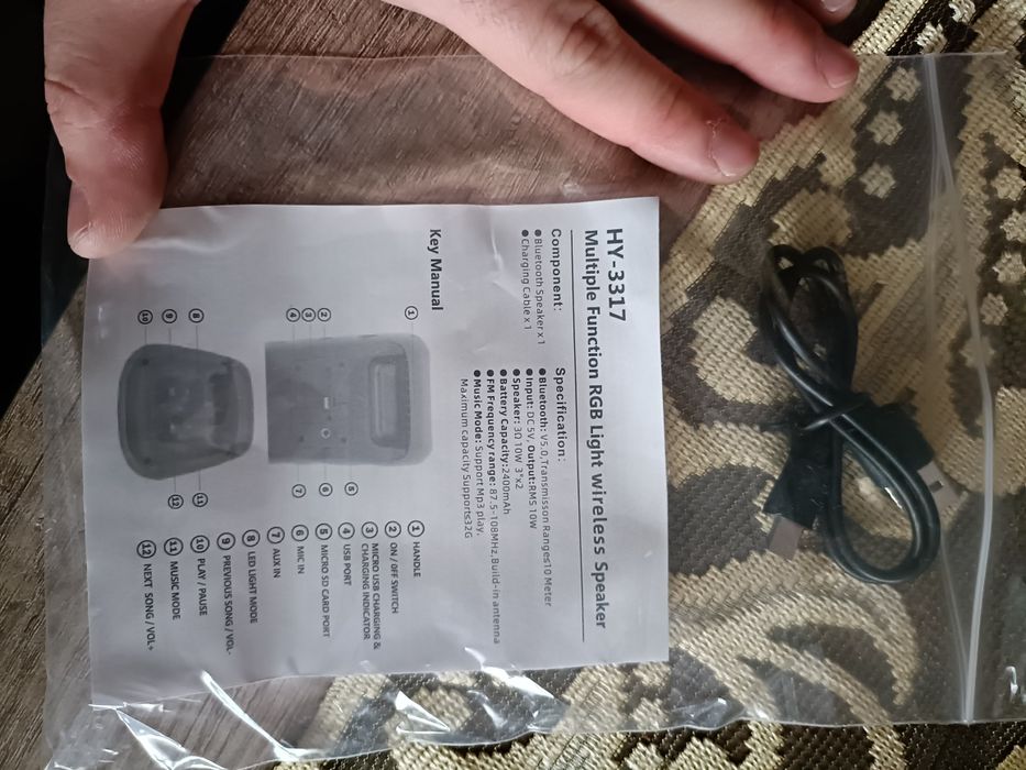 Głośnik RGB light speaker 3x2"