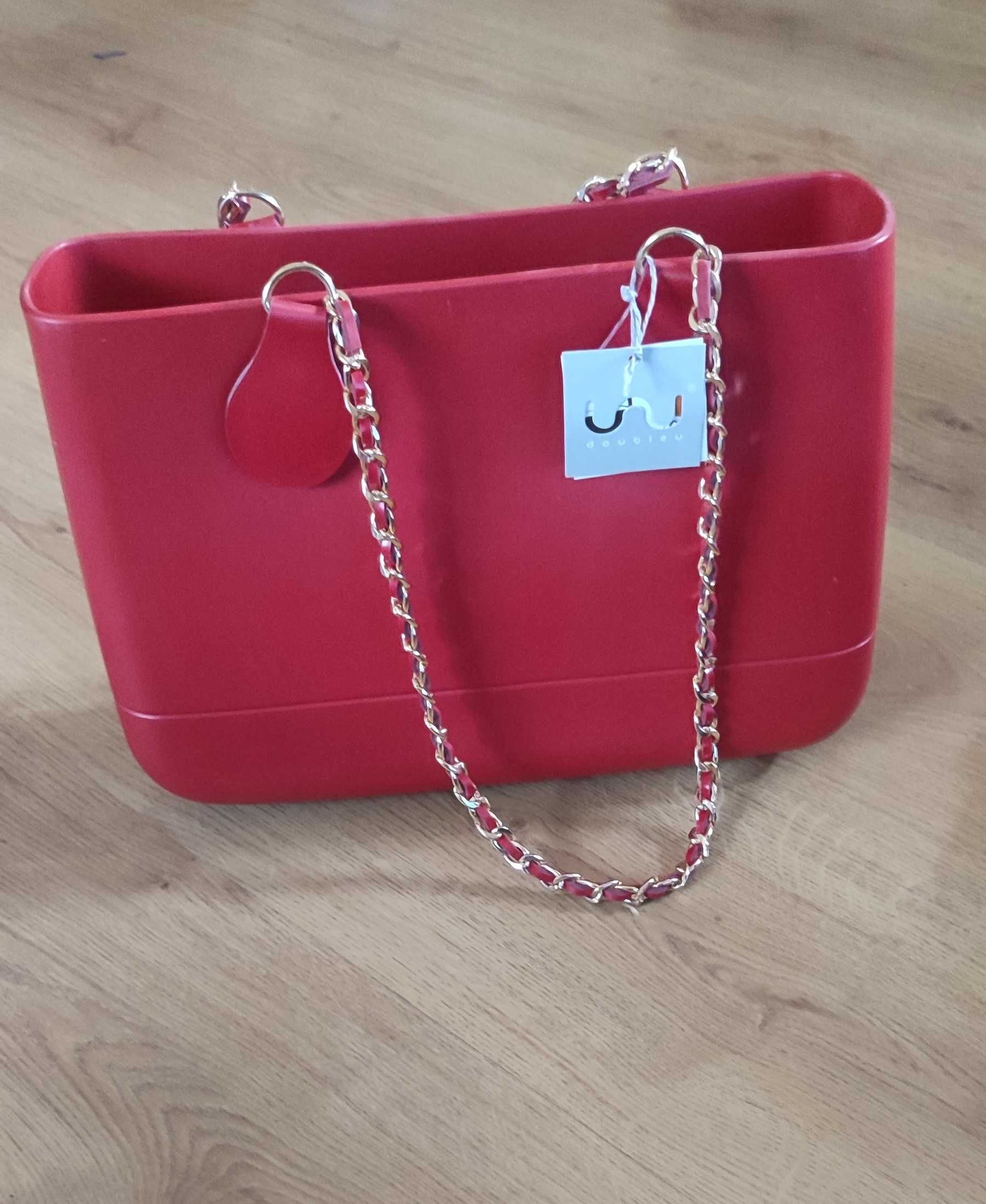 Torebka#na ramię# doubleubag# czerwona#damska