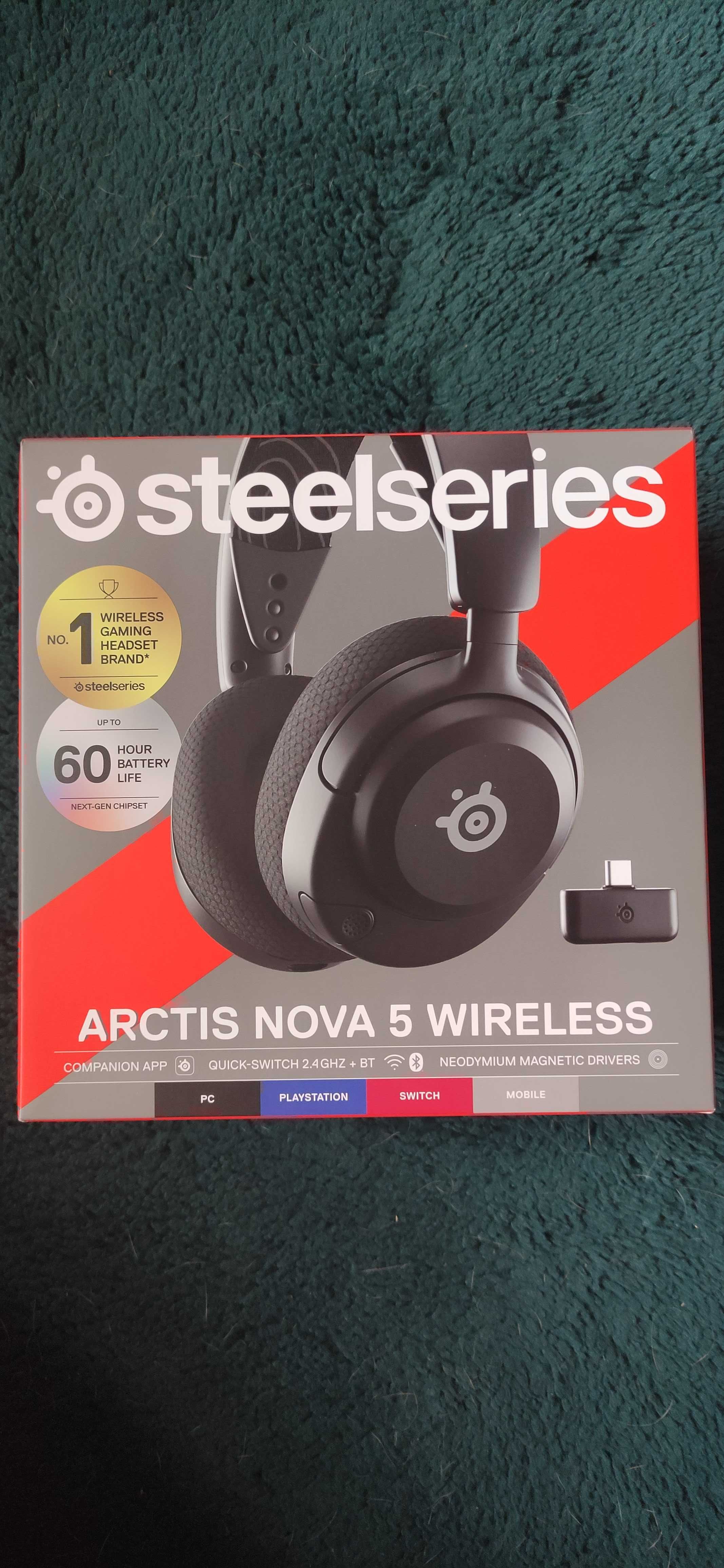 Nowe słuchawki gamingowe steelseries arctis nova 5 Wireless (CZARNE)